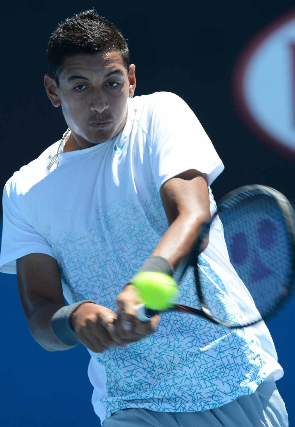 AUSSIE HOPEFUL: Nick Kyrgios, of Australia, in action. AUSSIE HOPEFUL: Nick Kyrgios, of Australia, in action.